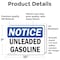 Signmission Unleaded Gasoline OSHA Notice Sign, Vinyl Decal, 10in W x 7in L, 2PK OS-2PACK-NS-D-710-L-18775 - alternate 2
